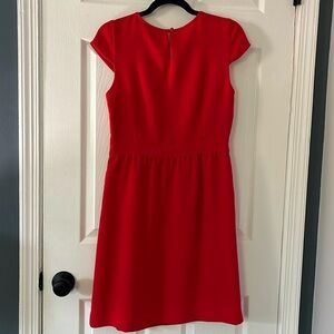 Red JCrew cap sleeve dress